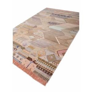Alfombras Anudadas a Mano de Lana y Seda de Bambú con Patrón Geométrico Manchaha, Color Rosa y Morado para Uso Doméstico-Les-2051 - Product Image 2