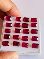Rubis naturel du Mozambique, taille émeraude, pierre précieuse traitée thermiquement, qualité AAA, certifié IGI, 8x6mm, 71,65 carats, lustre unique, magnifique