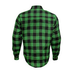 Camiseta de Protección para Motociclistas Personalizada para Hombre y Mujer, Interior Verde y Negro, 210 GSM, Algodón con Forro de Aramida, Ignífuga y Anti-UV - Product Image 3