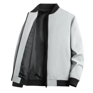 Chaqueta para hombre Chaqueta de lujo ligera Hombres Conjunto de chaqueta de hombre simple y breve Noble Cómodo Liso Cómodo Servicio OEM - Product Image 5