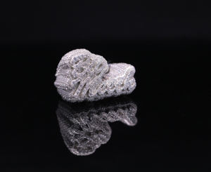 Bague unisexe de luxe en moissanite, argent 925, sertie à griffes, moissanite étincelante DEF 0,5 carat - Product Image 2