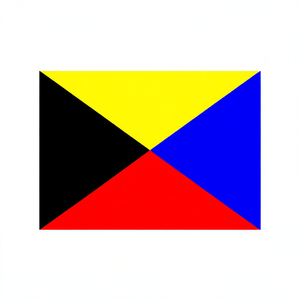 Zulu "Z" Nautical Signal Flag 150x180cm <b>Plastic</b> <b>Net</b> Marine Communication Flag - Product Image 2
