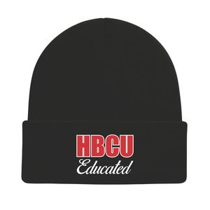 Gorro de Punto Negro con Bordado de Chenilla, Estilo DST, para Hermandades Griegas, Diseño Divina Nueve, Moda HBCU - Product Image 2