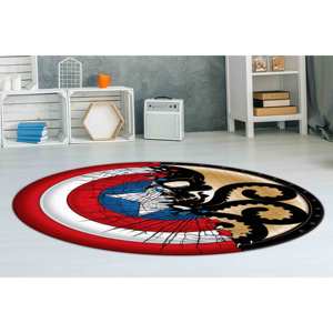 Alfombra de Capitán América: alfombra redonda antideslizante, decoración para habitación de niños, alfombra suave no tejida - Product Image 5