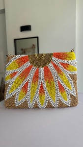 Luxury <b>Gold</b> Foil Beads Purses and Handbags Designer Women Clear Acrylic Box Evening <b>Clutch</b> <b>Bags</b> for Wedding Party - Product Image 2