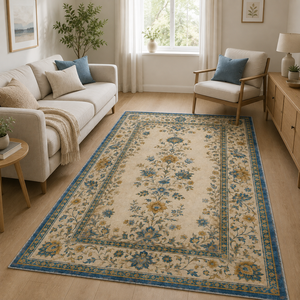<b>Rug</b> Weavers RW3065 Herbarium Oat Floral Washable <b>Rug</b> Dropshipping Wholesale Washable Chenille 10 Sizes - Product Image 3