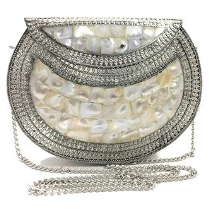 HF Crafts Lujoso bolso de mano con perlas para madre, cadena clásica de alta calidad, decoración de cuentas, moda para ocasiones nupciales, bajo - Product Image 2