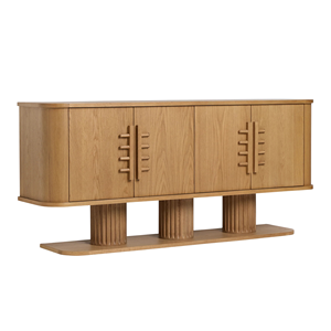 Buffet élégant en bois avec quatre portes, rangement intérieur spacieux pour le salon et la salle à manger - Product Image 2