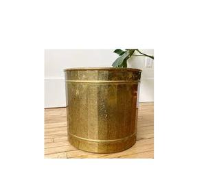 Top qualité Pot de fleur décor de jardin Simple conception unie en laiton fleur Vase Table article décoratif couleur or en gros à la main - Product Image 2