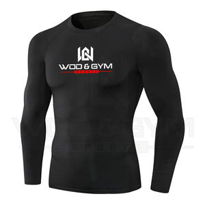 Gran oferta, nueva camiseta de manga larga de compresión para hombre, ropa deportiva de secado rápido para verano, gimnasio, ropa para correr, camisetas Rashguard en blanco - Product Image 2