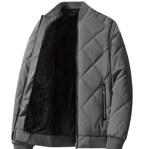 2025 Custom Made Men's Quilted <b>Winter</b> <b>Jacket</b> Coated High Quality Canvas <b>Waterproof</b> Reversible OEM Logo Service High Street Style - Product Image 1