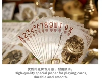 Alice's Blue Core Paper Cartes à jouer Retro Durable Commémorative Edition High-end Casual Entertainment Puzzle Cards