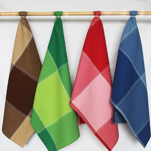 Serviette de cuisine en coton éponge douce et absorbante, utilisation quotidienne, séchage rapide, motif damassé, couleurs personnalisables, utilisation à domicile, hôtel, restaurant - Product Image 1