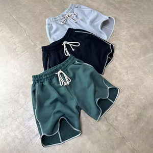 Nuevo diseño de algodón de lana de alta calidad pantalones cortos de peso pesado 100% algodón personalizado ropa de calle Revers able Shorts para hombres - Product Image 1