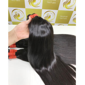 Tendance chaude 100% Naturel Droit Premium Qualité Vietnamien Remy Fermeture Extensions de Cheveux Humains Long 60cm Couleur Personnalisée - Product Image 5