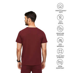 Conjuntos de uniformes de Enfermería de satén de ajuste personalizado, ropa de trabajo de manga corta, uniforme médico de hospital para hombres y mujeres - Product Image 6