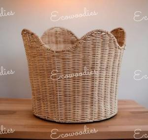 ตะกร้าหวายสานแบบสานธรรมชาติทรงเปลือกหอยดีไซน์ใหม่เป็นมิตรกับสิ่งแวดล้อม - Product Image 5