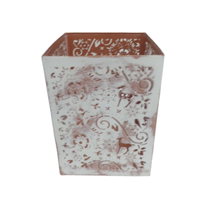 Votivo redondo decorativo de hierro para decoración navideña, tarro de vela votiva de lámina dorada para iluminación, Decoración de mesa hecha a mano - Product Image 2