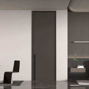 Portes CAESAR DOOR sur mesure, modernes, pour chambre, salle à manger, villa, intérieur, en bois MDF, film PVC, finition imperméable, placage naturel, nouvelles constructions - Product Image 4