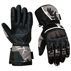Guantes de Motociclismo con Logotipo Personalizado, Cuero Genuino, Dedos Completos, para Deportes de Invierno al Aire Libre - Product Image 1