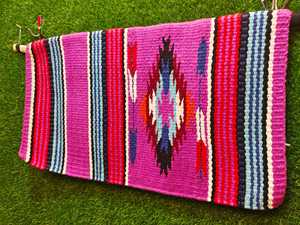 Western Show Horse Saddle Blanket Diseño de Nueva Zelanda Manta de sillín de lana hecha a mano Top Wool Saddle Pad Size - Product Image 6