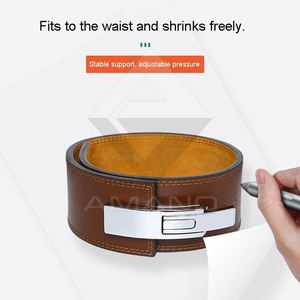 Cinturón de palanca de cuero de vaca de alta calidad para levantamiento de pesas Gimnasio Logotipo personalizado Powerlifting Fitness Protector con logotipo de alta visibilidad - Product Image 2