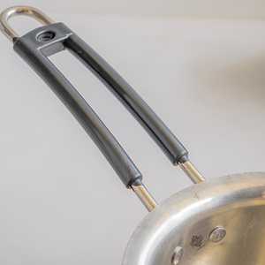 Olla de latón puro IndianArtVilla con revestimiento de estaño y mango largo para cocinar currys, hervir té o café - Product Image 4