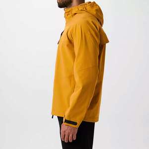 Vente en gros de vestes d'extérieur imperméables pour hommes coupe-vent avec sweats à capuche en polyester avec fermeture éclair en laine chaude pour la randonnée - Product Image 5