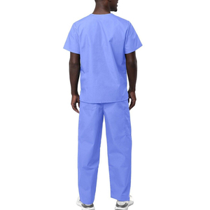 Ensemble d'uniformes médicaux à manches courtes uniformes d'infirmière et de médecin de couleur unie confortable respirant costume de gommage d'impression de logo personnalisé - Product Image 2