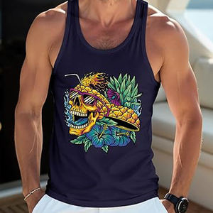 Personnalisé à la mode Slim Fit hommes respirant 100% coton séchage rapide écologique Gym Muscle débardeur Vintage Stone Washed Design - Product Image 4