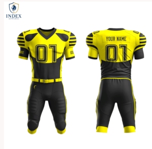 Uniforme de Fútbol Americano Personalizado Index Apparel, Conjunto de Pantalones y Camiseta con Cuello en V, Manga Corta, Poliéster que Absorbe la Humedad, Talla Adulto para Hombre - Product Image 1
