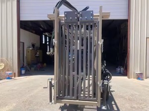 Chute d'encastrement hydraulique moderne en métal pour bétail, équipement de manutention du bétail, 1,5 kW, 110 V, 400 kg, portable - Product Image 3