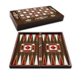 Juego de backgammon grande de madreperla de poliéster - Product Image 1
