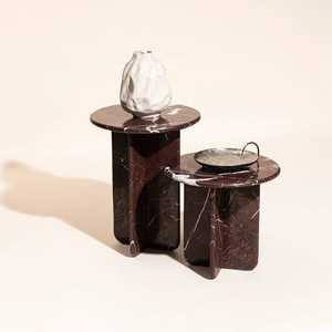 ชุดโต๊ะข้างหินอ่อนทำมือโต๊ะข้างหินธรรมชาติแบบทำมือ | โต๊ะปลายโต๊ะเฟอร์นิเจอร์ทันสมัยสำหรับห้องนั่งเล่นห้องนอนโรงแรมของตกแต่งงานกิจกรรม - Product Image 1