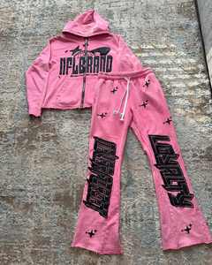 Pull-over imprimé en détresse personnalisé survêtement délavé au soleil délavé à l'acide sweat à capuche en détresse survêtement d'hiver 100% coton - Product Image 4