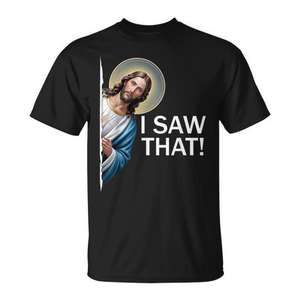 T-Shirt con Citazione Cristiana di Gesù, Maglietta Promozionale Cristiana con Frase Umoristica - Product Image 1