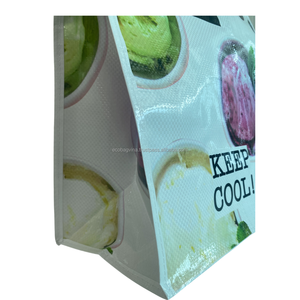 Custom Cool Insulated Cooler <b>Tote</b> <b>Bag</b> PP Woven Soft Stylish with Logo Printed <b>Metallic</b> Waterproof for Shopping and Picnics - Product Image 4