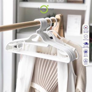 ไม้แขวนเสื้อพลาสติก SB Tech แบบกันลื่น น้ำหนักเบา รูปทรงสี่เหลี่ยมผืนผ้า สำหรับตู้เสื้อผ้า ดีไซน์มินิมอล วัสดุ PP - Product Image 5