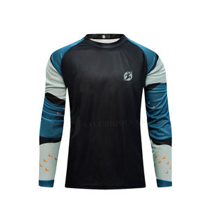 Polyester Spandex Compression Men's Long Sleeve Fitted <b>T</b>-<b>Shirt</b> Gym <b>Muscle</b> <b>Fit</b> Rash Guard Breathable Anti-Bacterial - Product Image 5