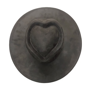 2025 nueva moda en forma de corazón corona gamuza Fedora sombreros de ala ancha mujeres sombreros de sol gorras de dibujo básico ala plana para niña - Product Image 3