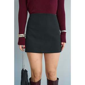<b>Black</b> Classic Straight <b>Skirt</b> - Product Image 1