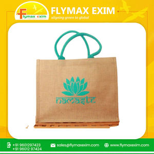 "Sacs à provisions en jute durable personnalisés avec impression de logo en PVC" - Product Image 5