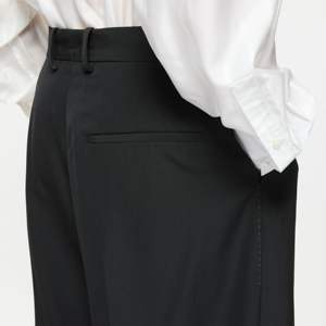 Pantalones anchos para hombre, pantalones de traje teñidos lisos para hombres y mujeres, pantalones formales duraderos y elegantes antiarrugas - Product Image 4