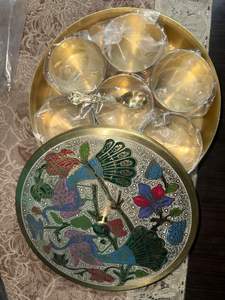 Boîte à épices en laiton à bas prix, motif paon, avec support, contenant de rangement pour épices de cuisine, pour masala dani dabba, rangement pour herbes - Product Image 4