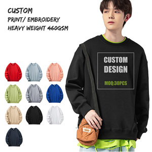 Sweat-shirt à col rond en molleton pour homme STREETLAB, impression DTG personnalisée, coton et polyester, style streetwear hip-hop, coupe ample - Product Image 3