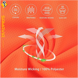 SAMAVIA 100% tela transpirable de algodón de talla grande para hombre para Polos patrón sólido impreso ropa informal de punto de algodón - Product Image 5