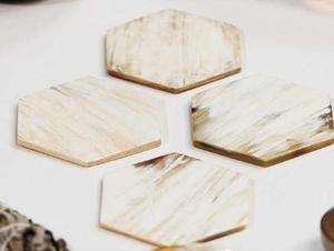 100% Top Quality Ox horn Coaster <b>For</b> Coffee Tea Beer Coaster <b>For</b> Multi Use Hotel Restaurant Home Table <b>Decor</b> <b>Kitchen</b> <b>Item</b> - Product Image 5