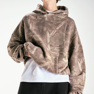 Sublimation personnalisée chasse en plein air hiver hommes Vintage solide fermeture éclair à capuche 100% coton respirant séchage rapide - Product Image 5