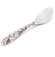 Ensemble de service en mélamine durable à triple revêtement, 9 pièces, finition brillante anti-taches, résistant aux bris, assiettes, bols, cuillères