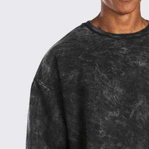 Venta al por mayor de invierno 450GSM Heavyweight Vintage Pullover Hoodie algodón grueso polar logotipo personalizado Streetwear bolsillo hombres - Product Image 4